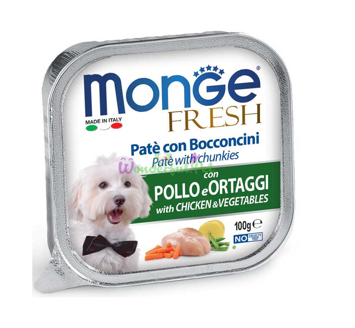Monge Dog Wet Fresh Chicken and Vegetables Pate