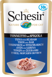 Schesir Wet Pouch 50 Adult Cat Tuna & Seabass