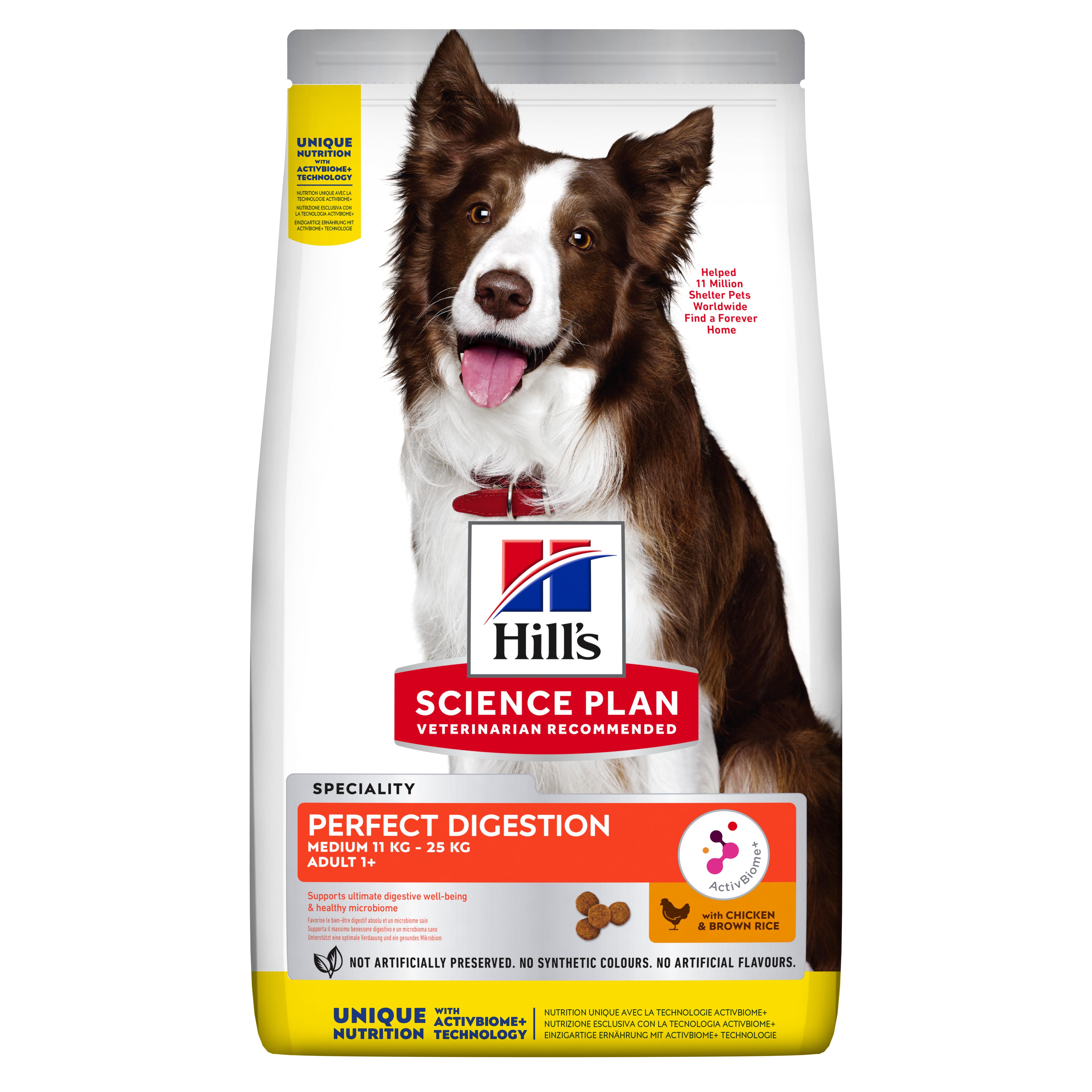 Hill's Science Plan Canine Perfect Digestion Adult Medium Chicken & Brown Rice
