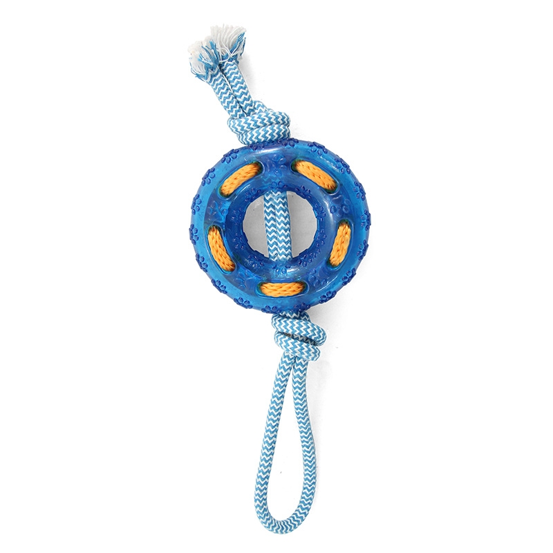 Triol. Игрушка для собак из термопластичной резины "Кольцо с веревкой"