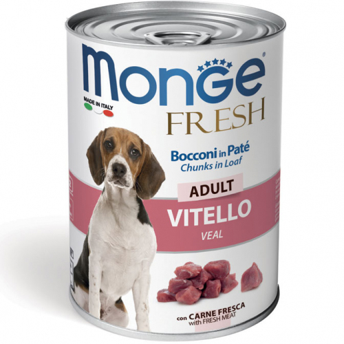 Monge Dog Wet Fresh Veal Adult Chunks