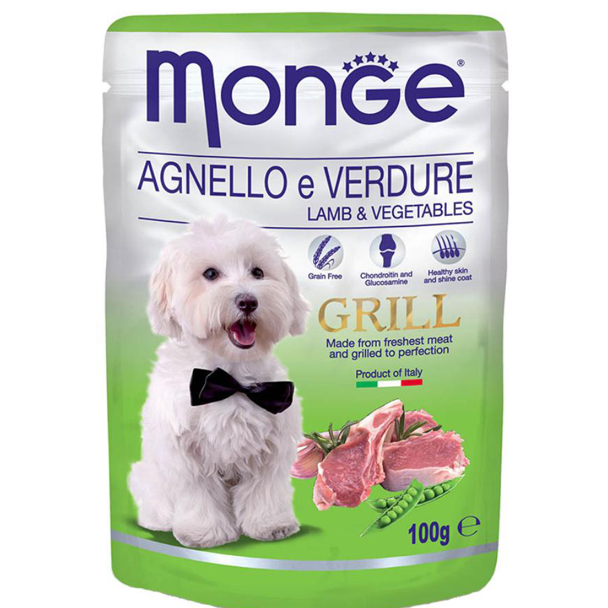 Monge Dog Wet Grill Pouch Lamb with Vegetables