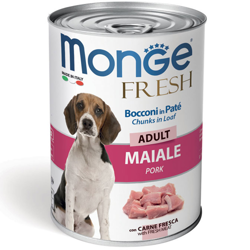 Monge Dog Wet Fresh Pork Adult Chunks